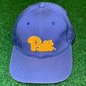 Vintage 90s Pitt University Of Pittsburgh Script TOW Snapback Baseball Cap Hat